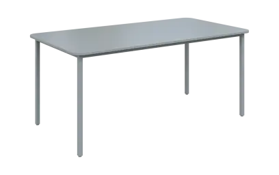 JSBR 170N Jídelní stůl 1700 x 900 mm, deska šedá / podnož stříbrná